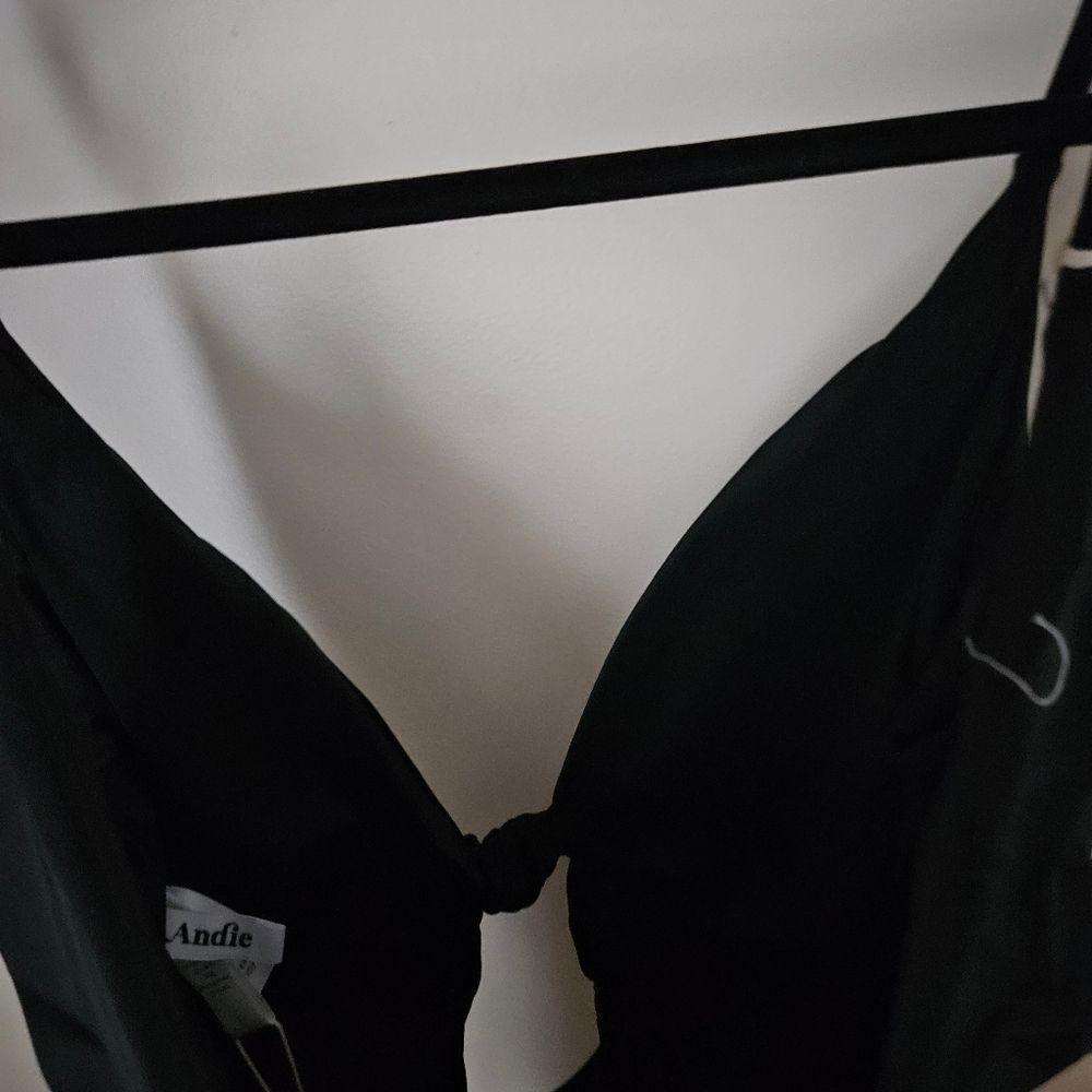 Andie Swimsuit The Santorini One Piece Black Cut Out Neutral Vacation Beach Pool - Picture 10 of 15